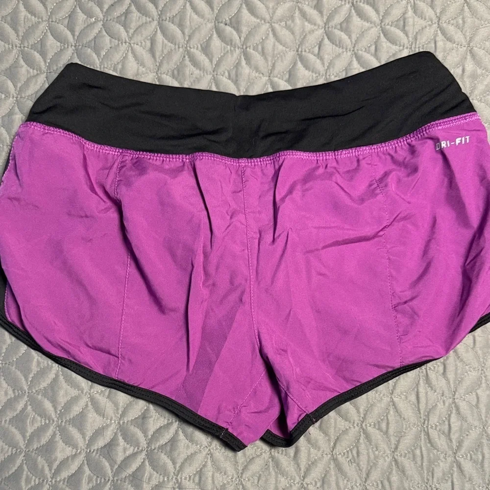 Nike Women's Athletic Shorts in Purple and Black